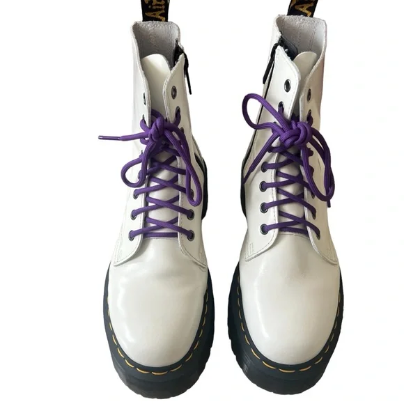 Martens Shoes Dr Martens Jadon Boots Platform Purple Laces